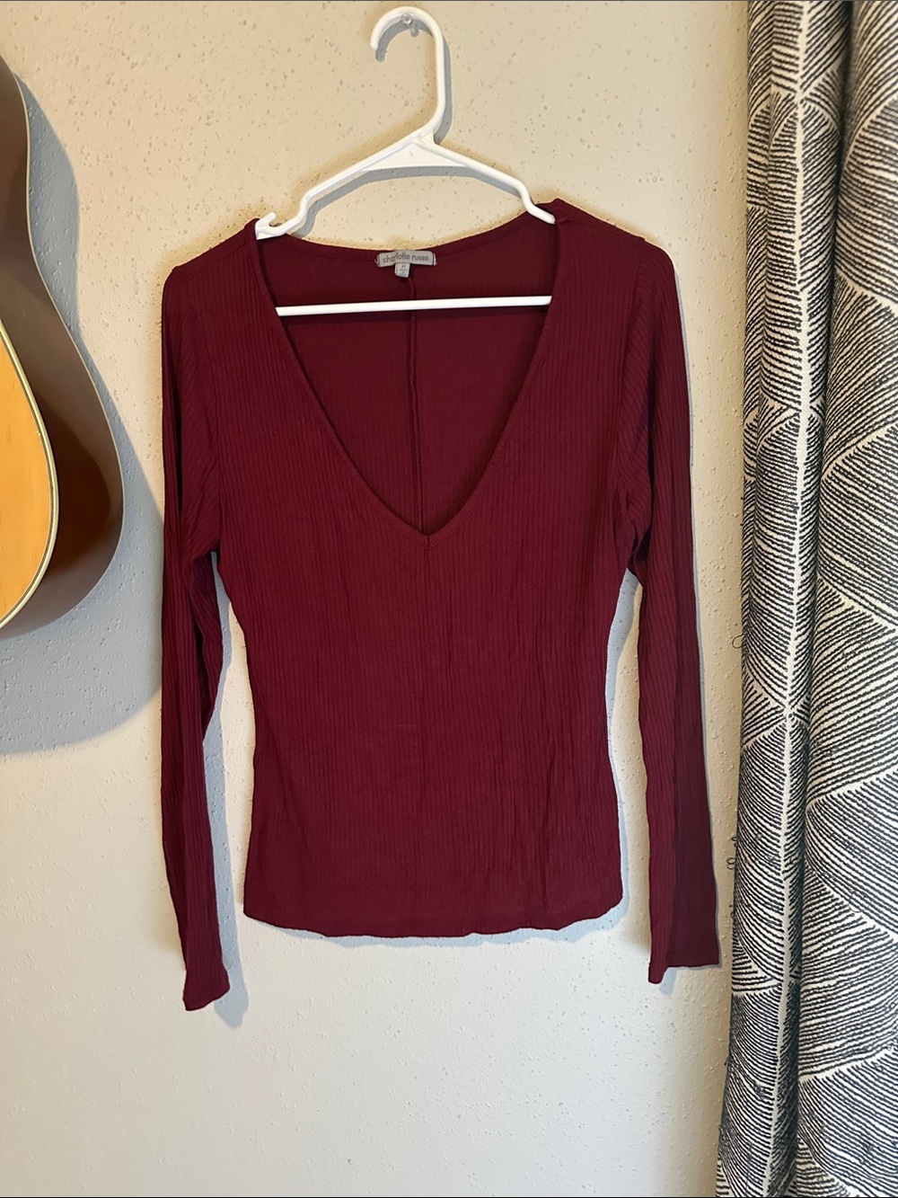V Neck Long Sleeve Top